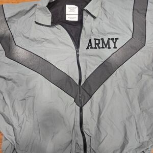 Gray and Black Army Jacket